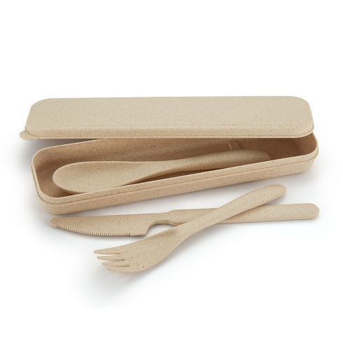 Bamboo Bento Lunch Set with Eco Cutlery and Straw