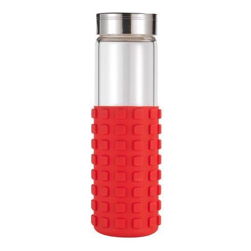 20 oz Silicone Grip Square Bottle
