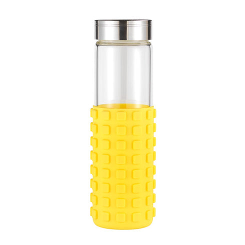 20 oz Silicone Grip Square Bottle