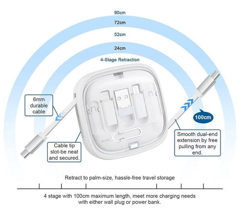 Retractable USB cable SET