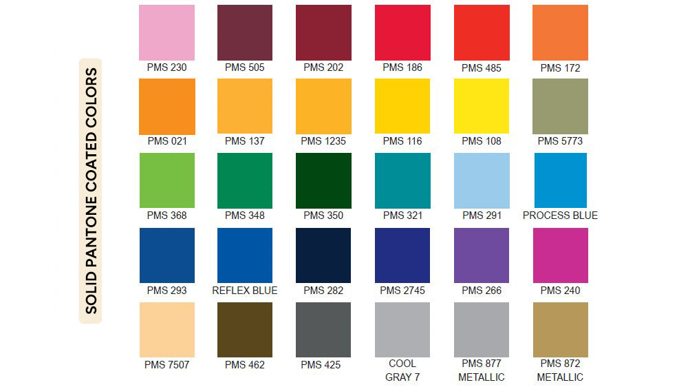 PMS Color List – Gordon Sinclair