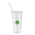 22 oz Reusable Plastic Party Cup With Lid