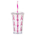 16 oz Slurpy with Colored Lid & Striped Straw Tumbler